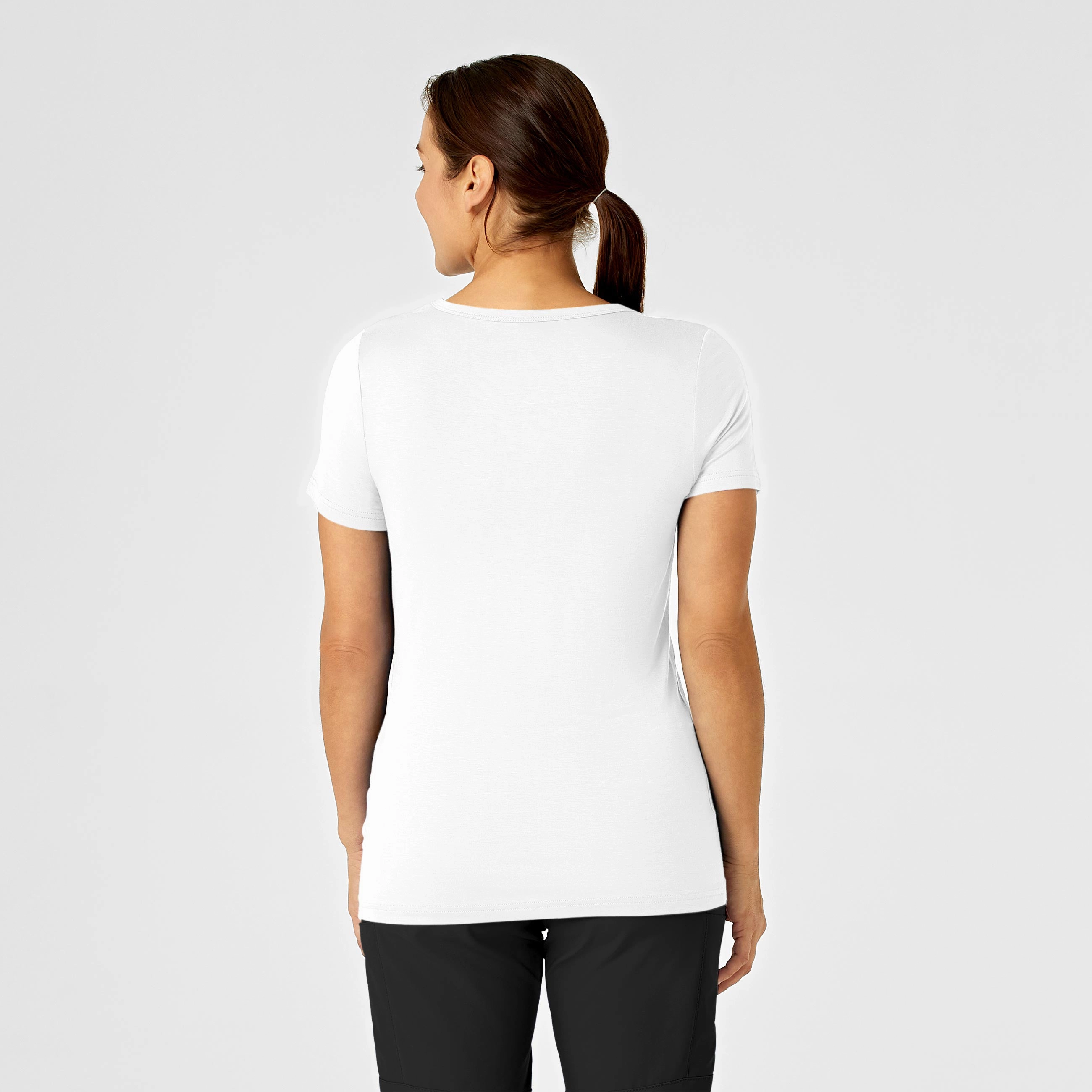 Silky Knit Short Sleeve Tee - White