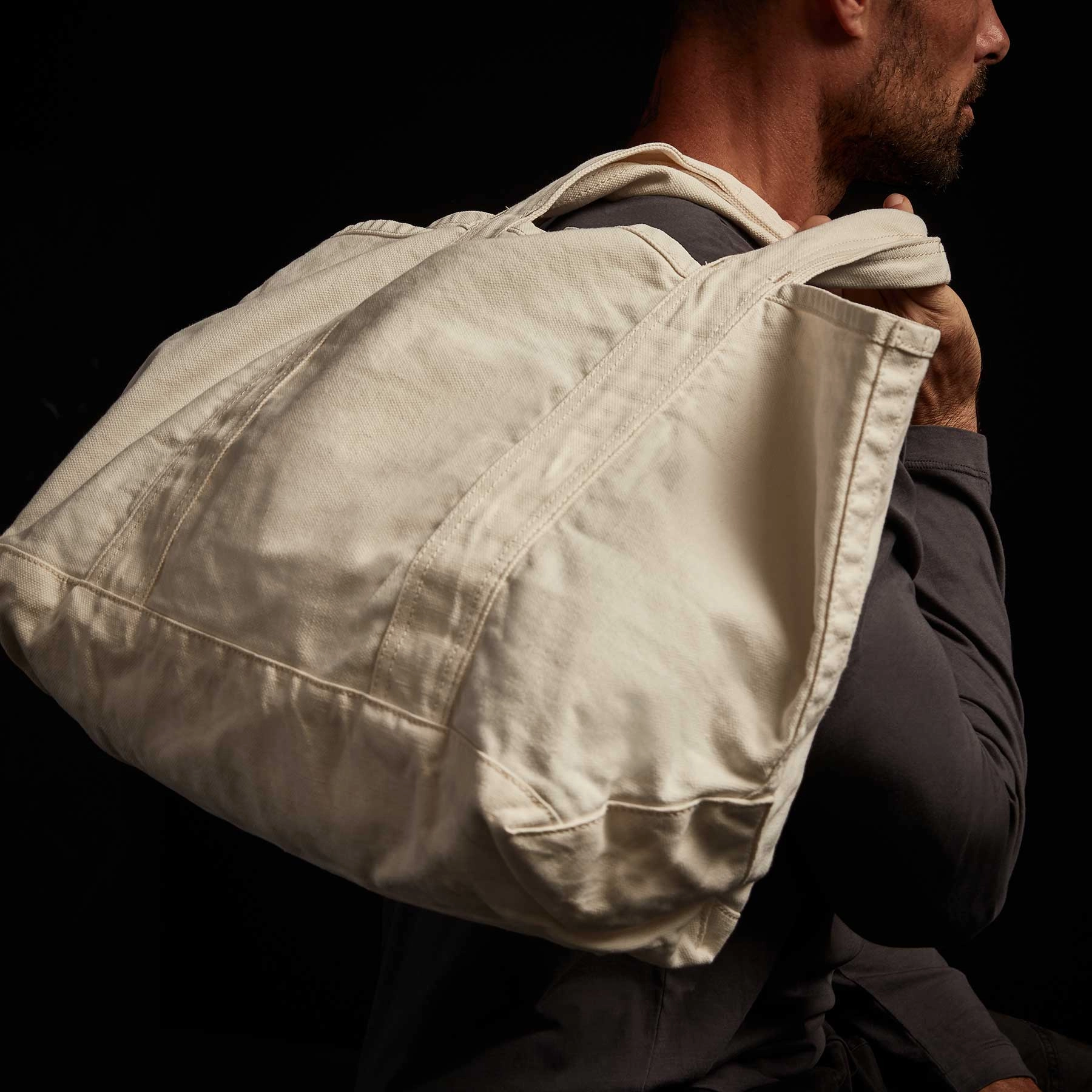 Small Canvas Tote - White