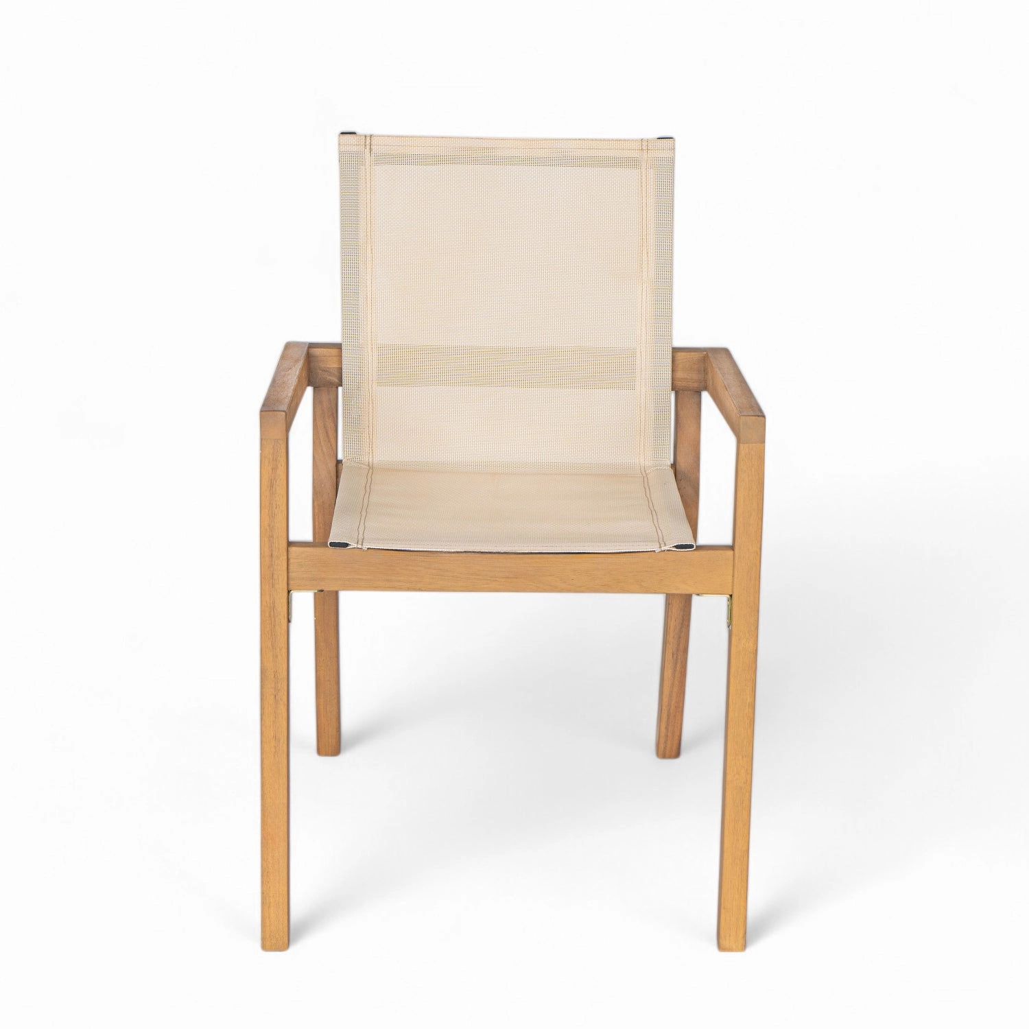 Streamdale Acacia Wood & Mesh Outdoor Dining Chairs (Set of 2)