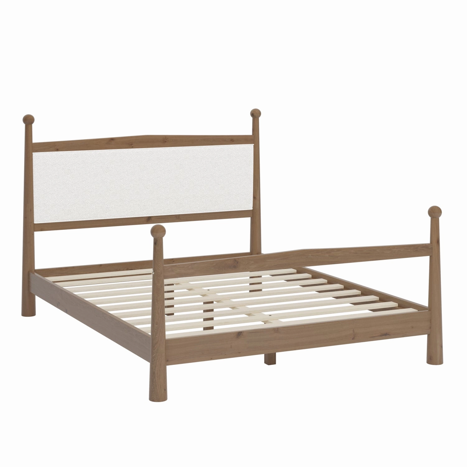 Streamdale Queen Pine Platform Bed Headboard