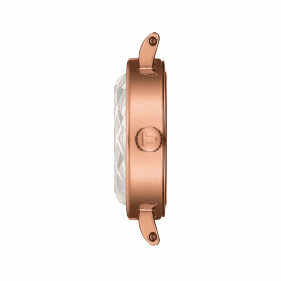 Tissot Lovely Round 19.5mm MOP Dial Rose Gold PVD Steel Ladies Quartz Watch T1400093311100