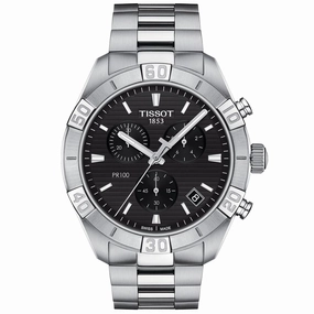 Tissot PR 100 Sport 44mm Black Dial Quartz Chronograph Gents Watch T1016171105100
