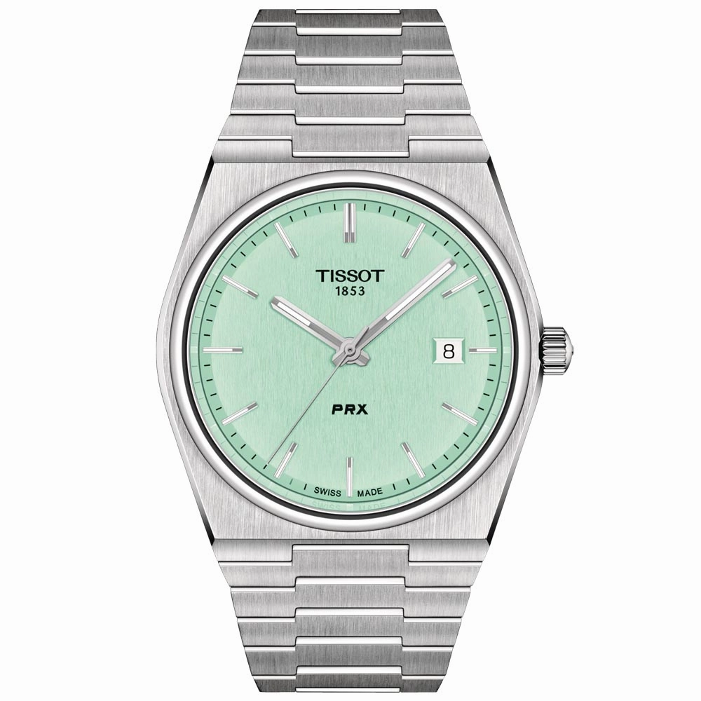 Tissot PRX 40mm Mint Green Dial Quartz Gents Watch T1374101109101