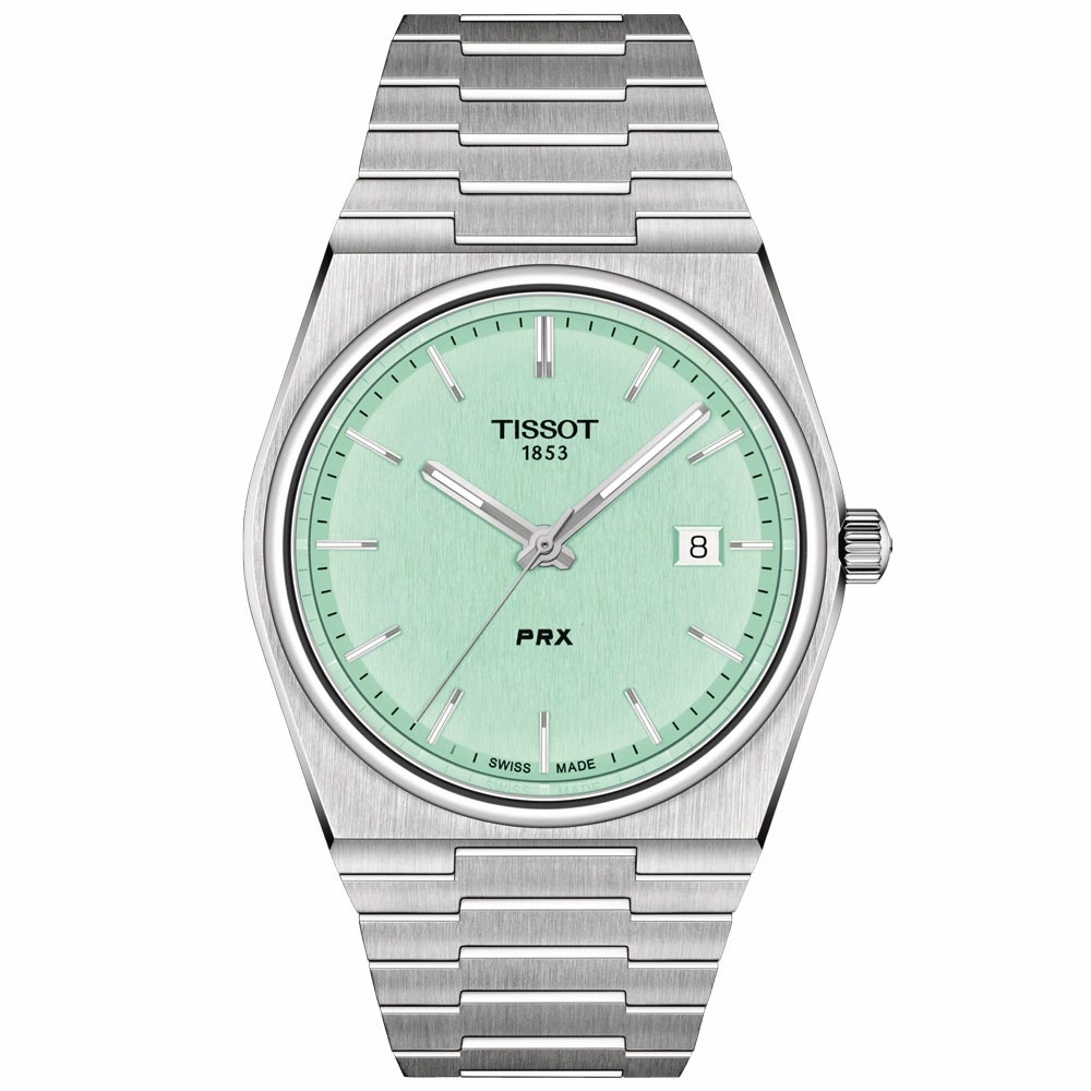 Tissot PRX 40mm Mint Green Dial Quartz Gents Watch T1374101109101