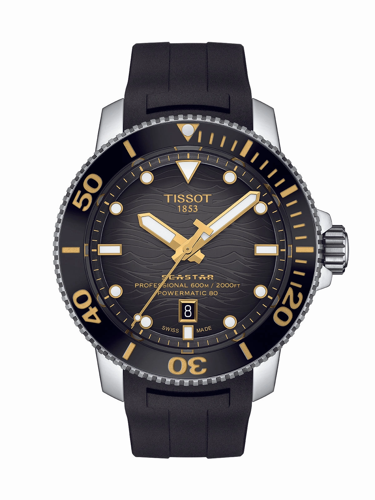 Tissot Seastar 2000 Professional Powermatic 80 Watch 46mm T120.607.17.441.01
