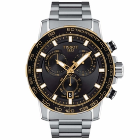 Tissot Supersport Chrono 45.5mm Black Dial Gold PVD Steel Quartz Gents Watch T1256172105100