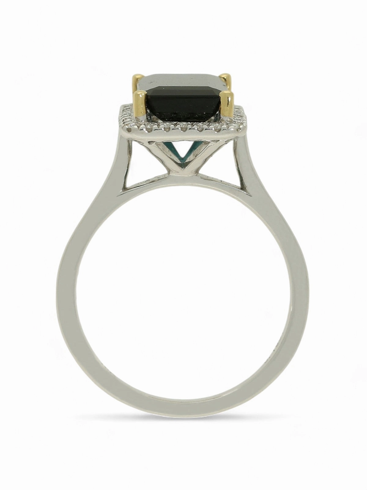 Tourmaline and Diamond Cluster Ring in 18ct Yellow and White Gold