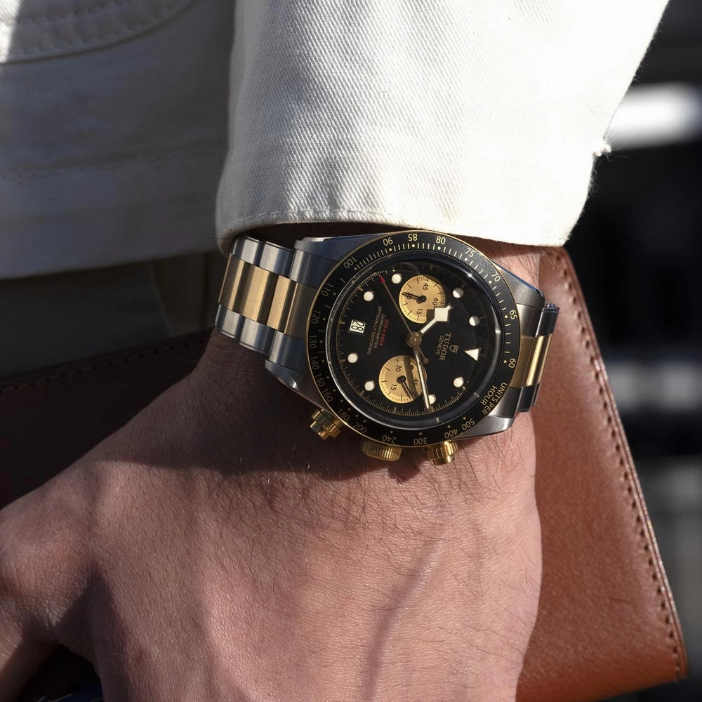 TUDOR Black Bay Chrono S&G 41mm Black Dial Steel & Gold Gents Watch M79363N-0001