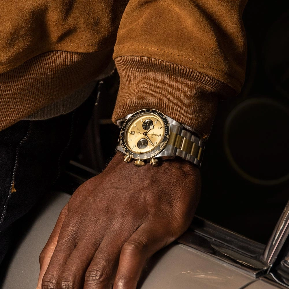 TUDOR Black Bay Chrono S&G 41mm Gold Dial Steel & Gold Gents Watch M79363N-0007