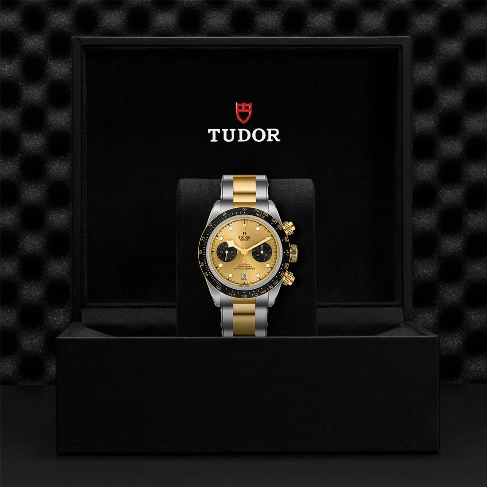 TUDOR Black Bay Chrono S&G 41mm Gold Dial Steel & Gold Gents Watch M79363N-0007