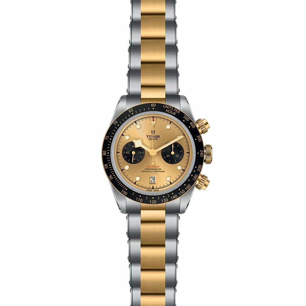 TUDOR Black Bay Chrono S&G 41mm Gold Dial Steel & Gold Gents Watch M79363N-0007
