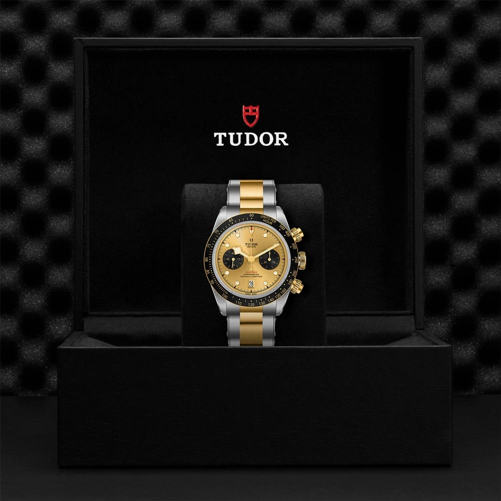 TUDOR Black Bay Chrono S&G 41mm Gold Dial Steel & Gold Gents Watch M79363N-0007