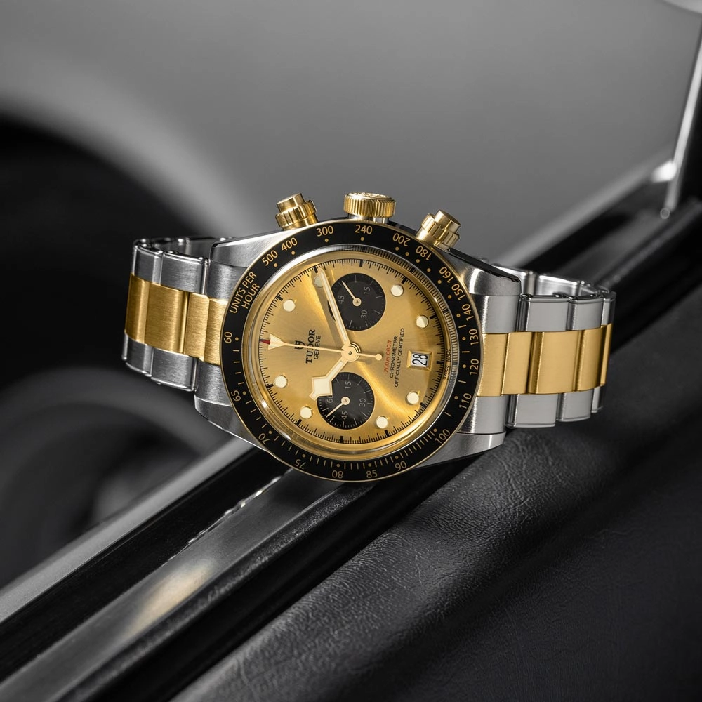TUDOR Black Bay Chrono S&G 41mm Gold Dial Steel & Gold Gents Watch M79363N-0007