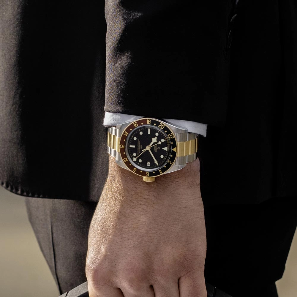 TUDOR Black Bay GMT S&G 41mm Black Dial Steel & Gold Gents Watch M79833MN-0001