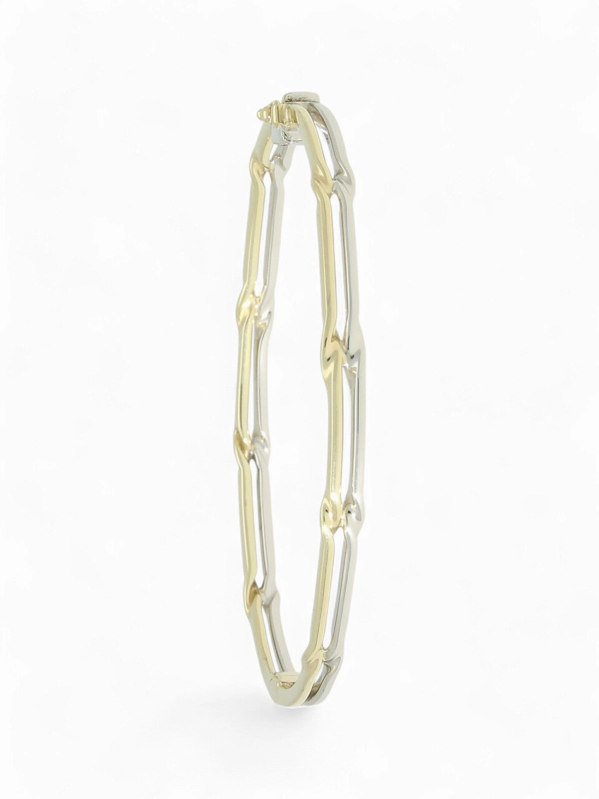 Two Row Twist Bangle in 9ct Yellow & White Gold