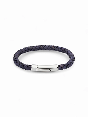 Unique & Co. 19cm Antique Pacific Leather Bracelet with Steel Clasp