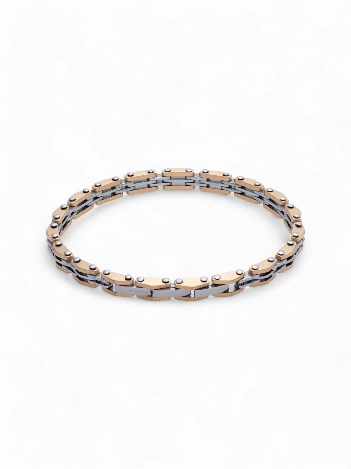 Unique & Co. 21cm Steel & Yellow IP Plated Chain Bracelet