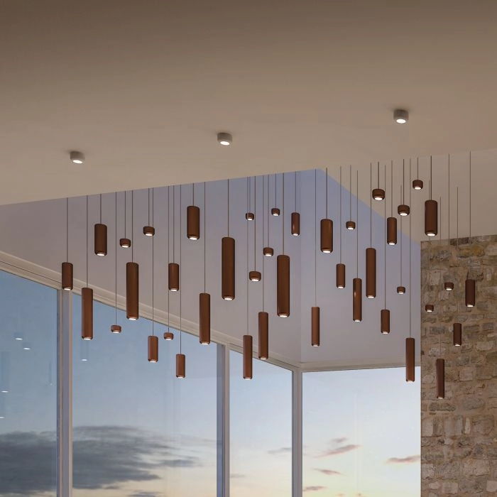 Urban Mini P Pendant In White, Bronze Or Grey From Axo Light