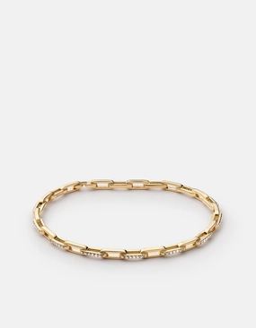 Volt Link Cuff, Gold Vermeil/Sapphire