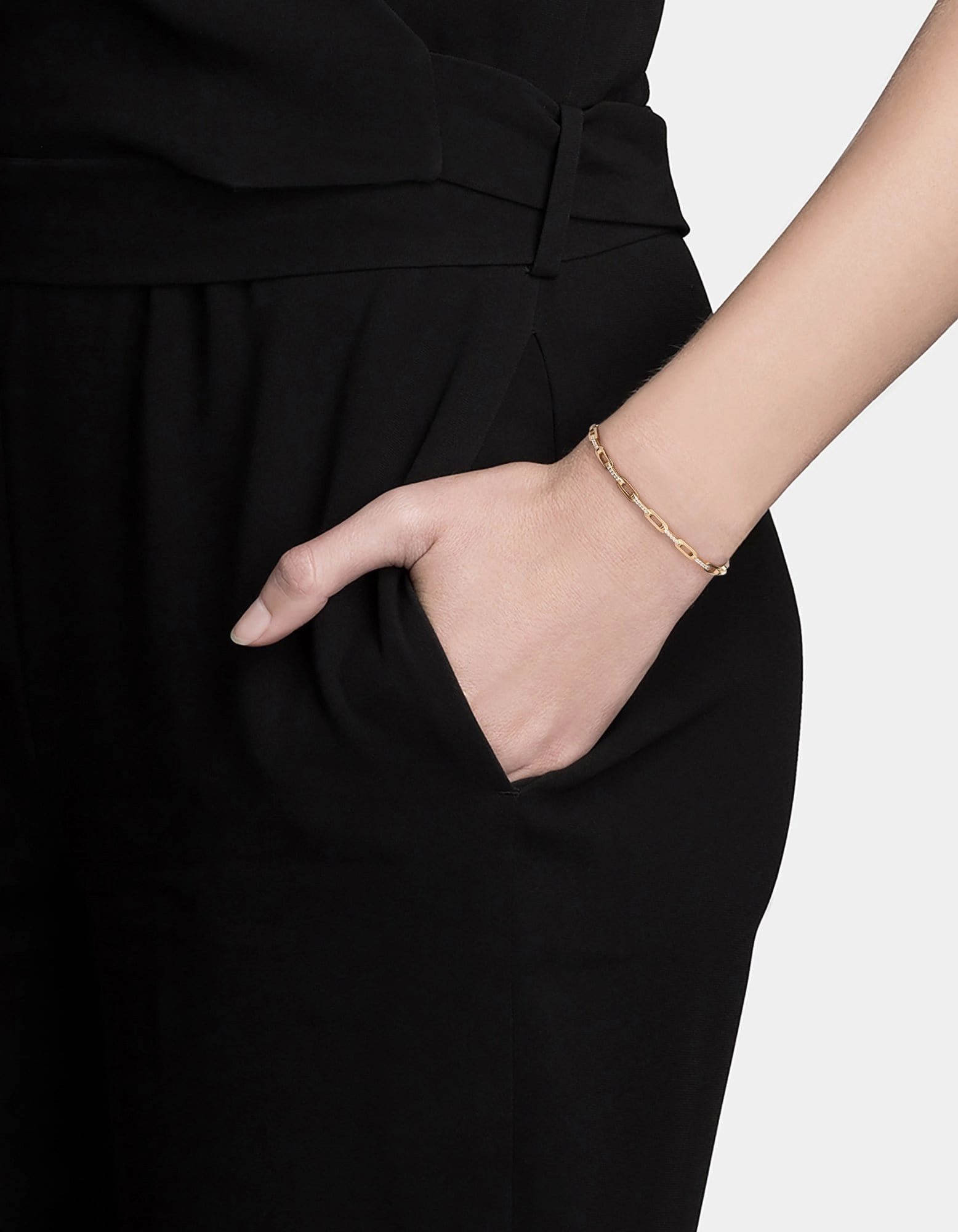 Volt Link Cuff, Gold Vermeil/Sapphire