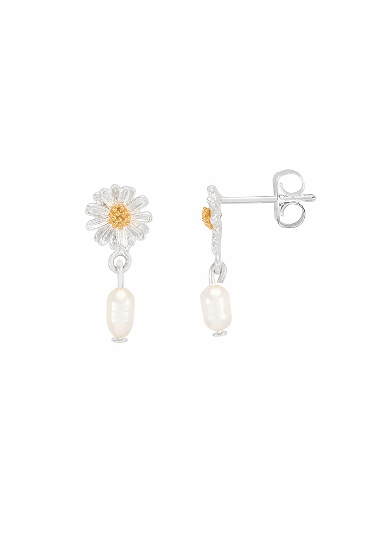 Wildflower Pearl Drop Studs