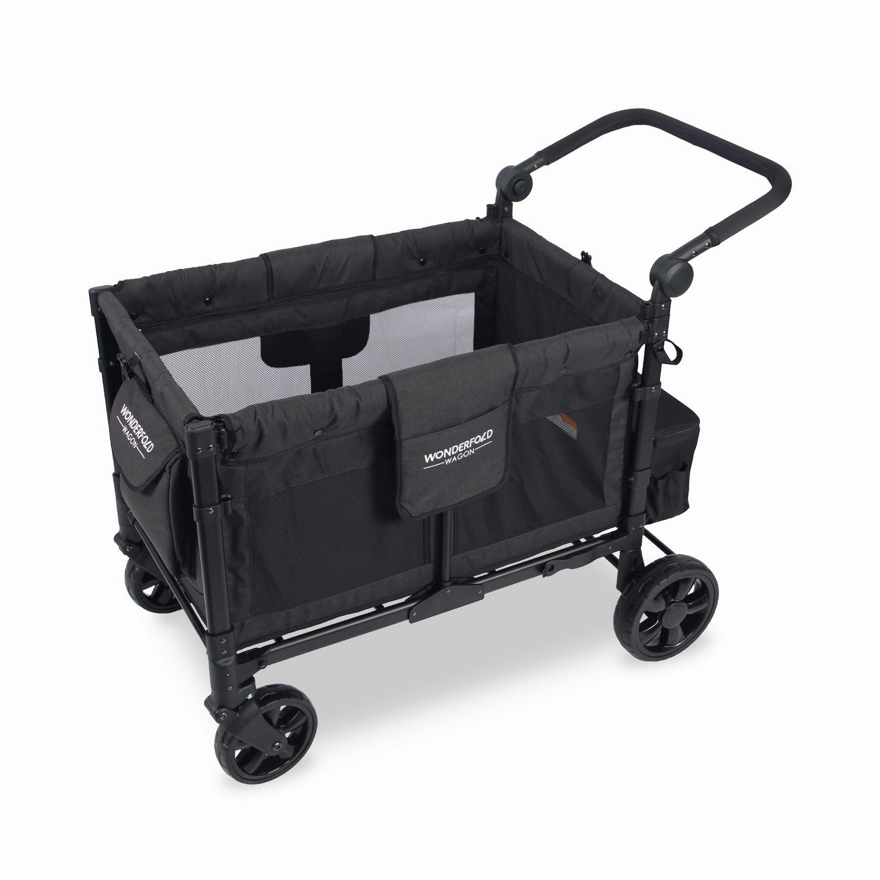 Wonderfold W4 Elite Quad Stroller Wagon (Charcoal Gray)