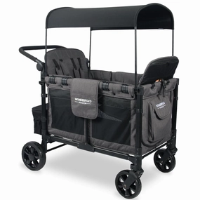 Wonderfold W4 Elite Quad Stroller Wagon (Charcoal Gray)