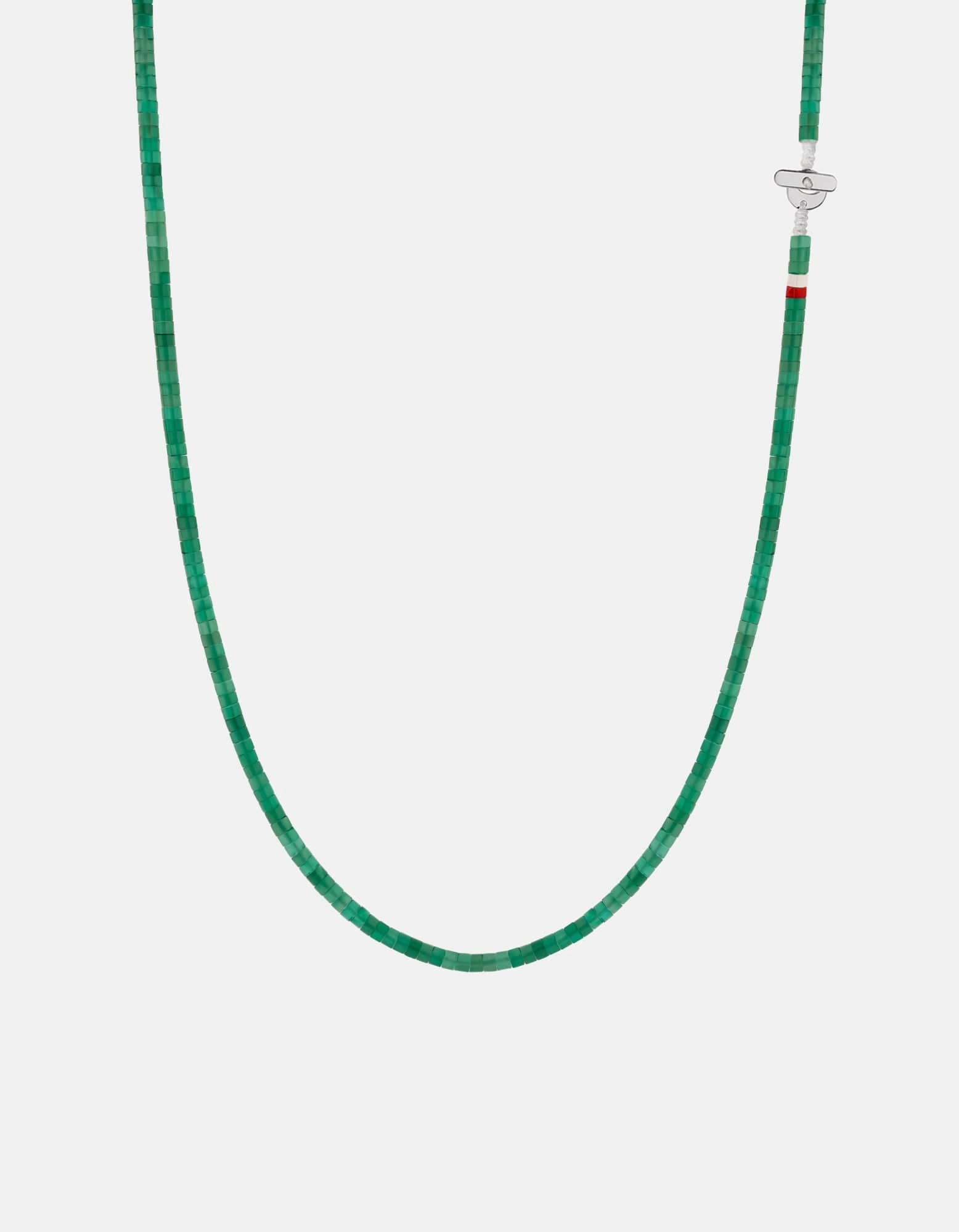 Zane Agate Necklace, Sterling Silver